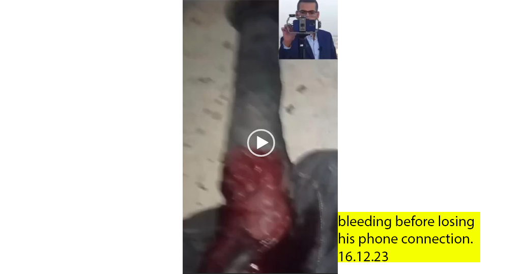 Journalist Mohammed Balousha Was Shot by an Israeli sniper in Gaza Watch Video-Israel Hamas War