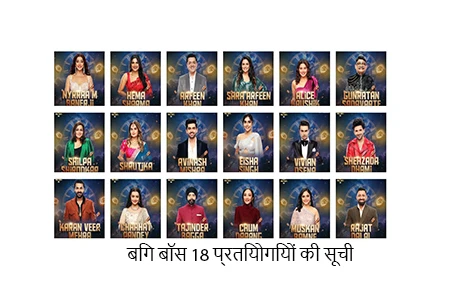 Bigg Boss 18 Contestants Name List with Photo